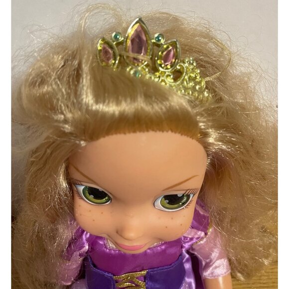 Disney Princess Rapunzel Doll 15" Blonde Hair Purple Dress Tiara - Picture 3 of 9